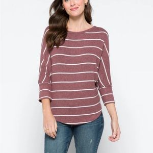 market & spruce Paulsen Brushed Knit Top